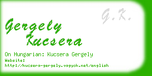 gergely kucsera business card
